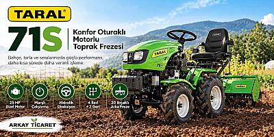 Taral 71S Marşlı 295FE Konfor Oturaklı Motorlu Toprak Frezesi - Taral