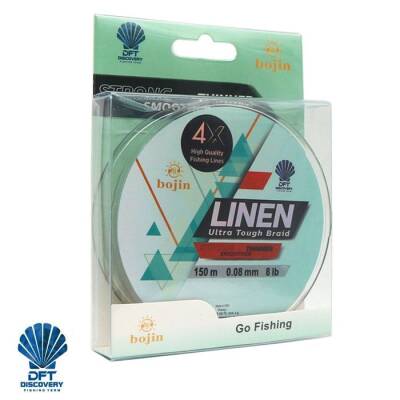 DFT Bojin 4X Linen İp Misina 0.08 mm 150 m Yeşil - 1