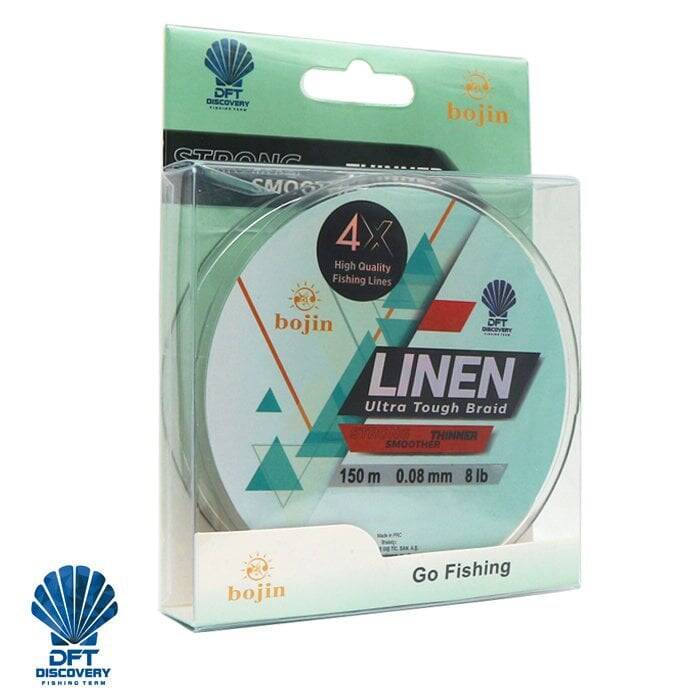 DFT Bojin 4X Linen İp Misina 0.08 mm 150 m Yeşil - 1