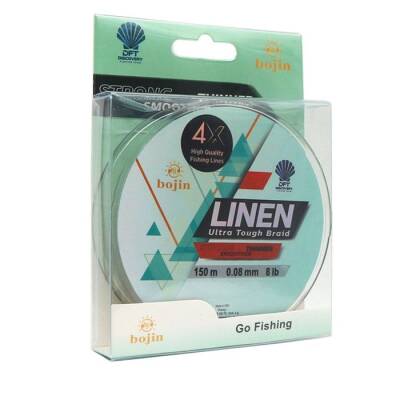 DFT Bojin 4X Linen İp Misina 0.08 mm 150 m Yeşil - 2