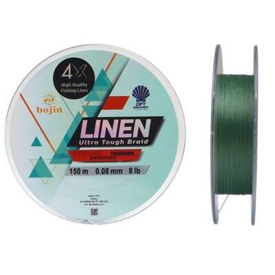DFT Bojin 4X Linen İp Misina 0.08 mm 150 m Yeşil - 3