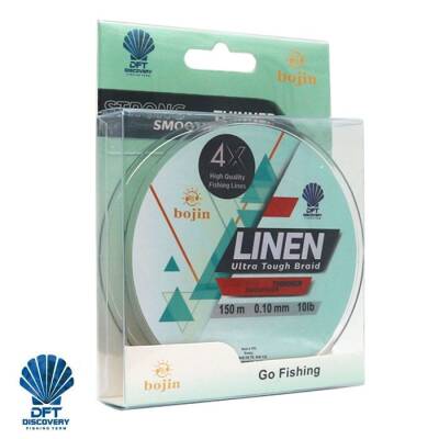 DFT Bojin 4X Linen İp Misina 0.10 mm 150 m Yeşil - 1