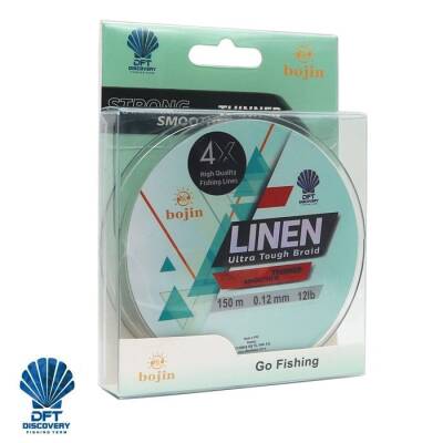 DFT Bojin 4X Linen İp Misina 0.12 mm 150 m Yeşil - 1