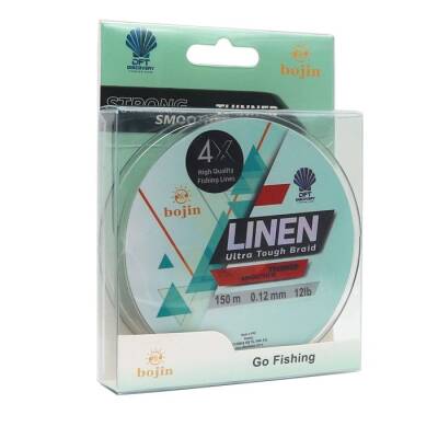 DFT Bojin 4X Linen İp Misina 0.12 mm 150 m Yeşil - 2