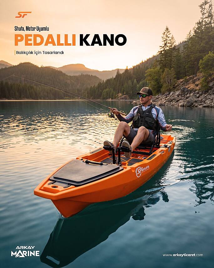 PEDALLI KANO SHUFA TEK - İKİ KİŞİLİK BALIKÇI KANOSU - 1