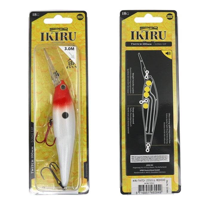 SPRO Ikiru Twitch Red Head 10cm 18 G Maket Yem 11 - 3