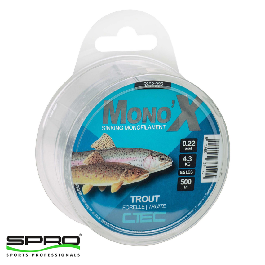 SPRO C-TEC MONO X TROUT 0.22mm 500m Misina 11 - 1