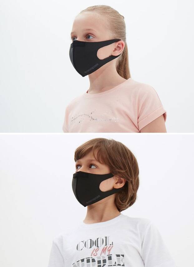 BLACKSPADE Çocuk Koruyucu Maske Siyah S2 - 3