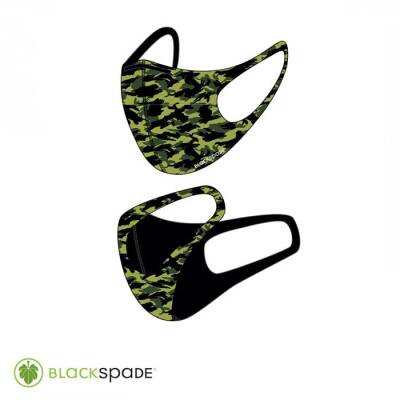 BLACKSPADE Çocuk Koruyucu Maske Yeşil Kamo S2 - Blackspade