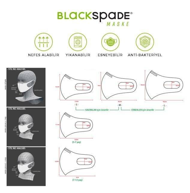 BLACKSPADE Çocuk Koruyucu Maske Yeşil Kamo S2 - 3