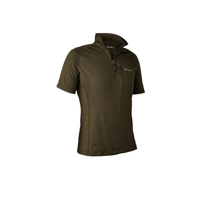 DEERHUNTER Yaka Fermuarlı K.Kollu Yeşil Tişört L - 2