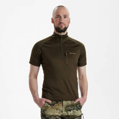 DEERHUNTER Yaka Fermuarlı K.Kollu Yeşil Tişört L - 4