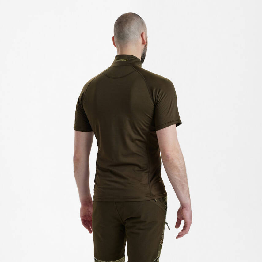 DEERHUNTER Yaka Fermuarlı K.Kollu Yeşil Tişört M - 5