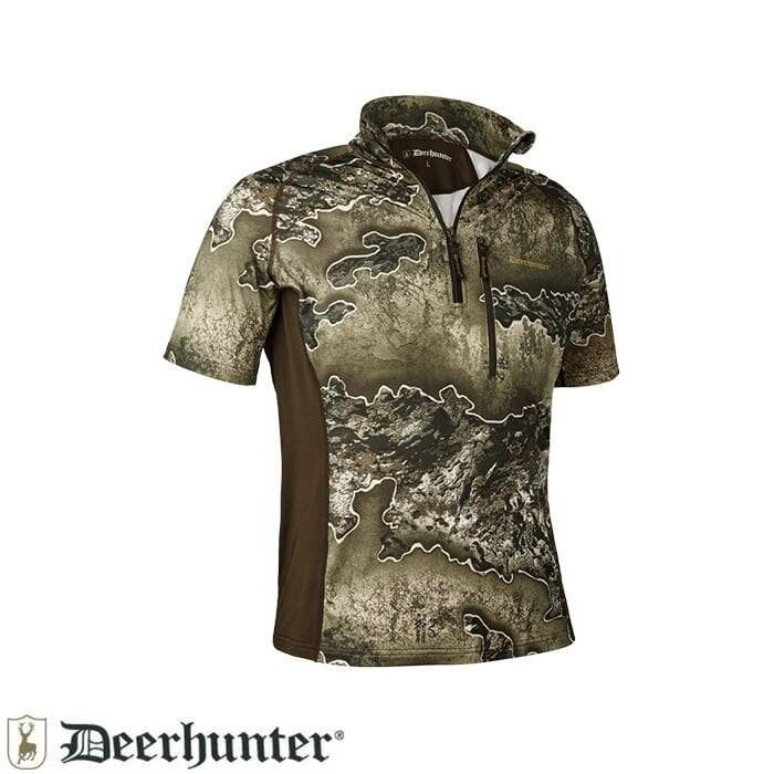 DEERHUNTER Yaka Fermurlı K.Kollu Realtree Tişört XL - 1
