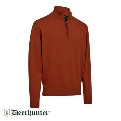 DEERHUNTER Harrington Fermuarlı Kahve Kazak 2XL - Deerhunter