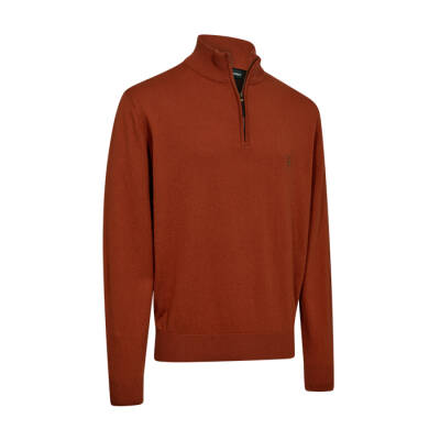 DEERHUNTER Harrington Fermuarlı Kahve Kazak 2XL - 2