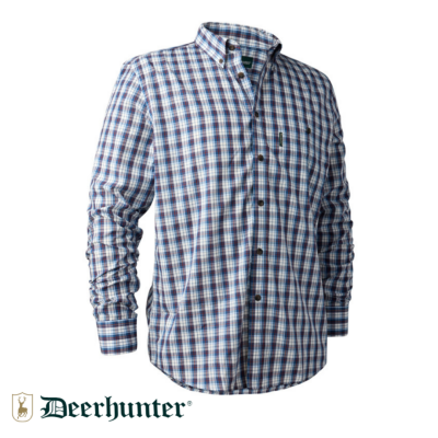 DEERHUNTER Jeff Shirt 78179 Mavi Kareli Gömlek 41 - Deerhunter
