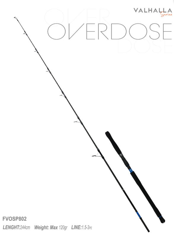 Fujin Valhalla Overdose 244cm max 120gr Popping Kamışı - 1