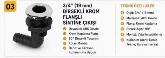 DİRSEKLİ KROMFLANŞLISİNTİNE ÇIKIŞI - 1