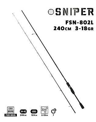 Fujin Sniper 240cm 3-18gr Light Spin Kamışı FSN-802L - Fujin