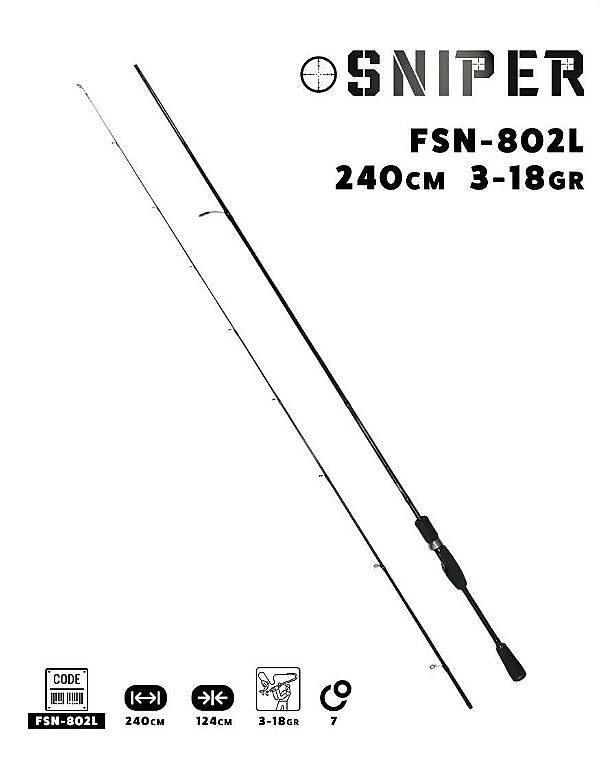 Fujin Sniper 240cm 3-18gr Light Spin Kamışı FSN-802L - 1