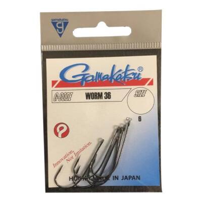 GAMAKATSU Worm 36 Siyah No1 Olta İğnesi 16 - 3